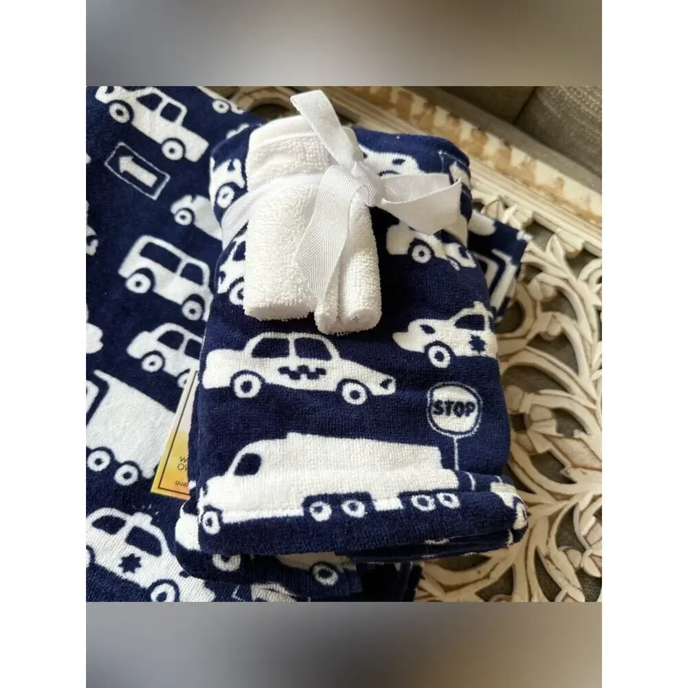 Deborah Connolly Police Cars Trucks Cars Bath Hand Washcloth Towels NEW